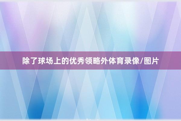 除了球场上的优秀领略外体育录像/图片