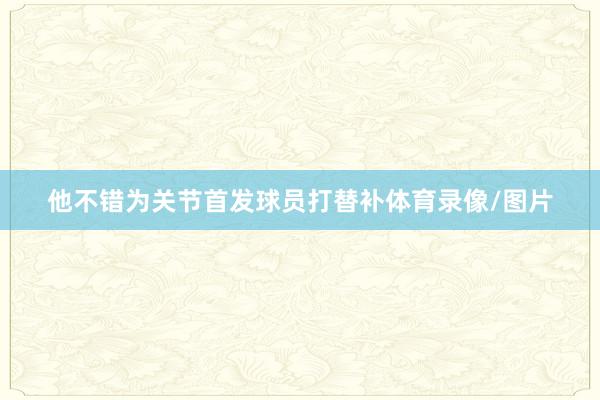 他不错为关节首发球员打替补体育录像/图片