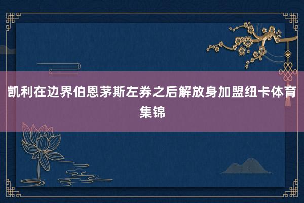 凯利在边界伯恩茅斯左券之后解放身加盟纽卡体育集锦