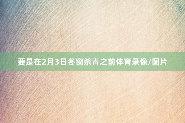 要是在2月3日冬窗杀青之前体育录像/图片