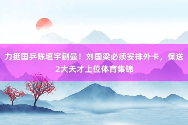 力挺国乒陈垣宇蒯曼！刘国梁必须安排外卡，保送2大天才上位体育集锦