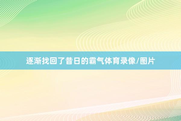 逐渐找回了昔日的霸气体育录像/图片
