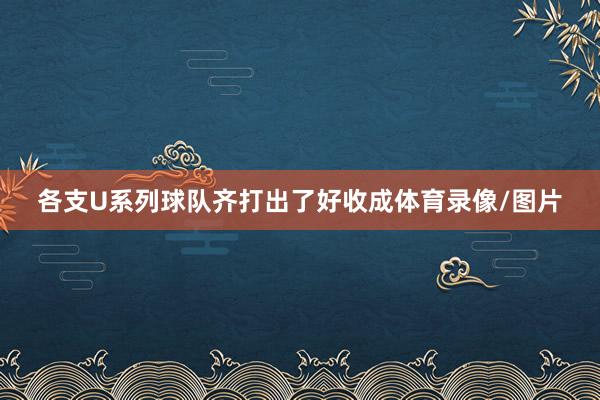 各支U系列球队齐打出了好收成体育录像/图片