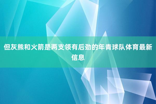 但灰熊和火箭是两支领有后劲的年青球队体育最新信息