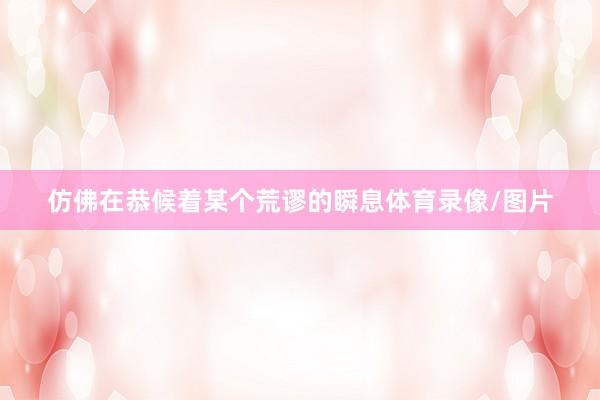 仿佛在恭候着某个荒谬的瞬息体育录像/图片