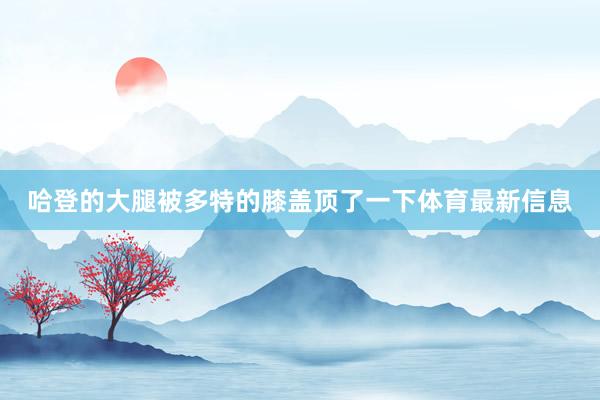 哈登的大腿被多特的膝盖顶了一下体育最新信息