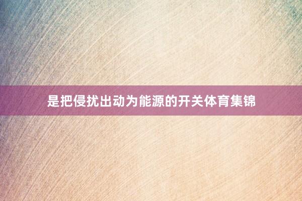 是把侵扰出动为能源的开关体育集锦