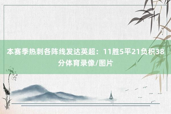 本赛季热刺各阵线发达英超：11胜5平21负积38分体育录像/图片