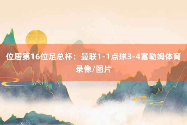 位居第16位足总杯：曼联1-1点球3-4富勒姆体育录像/图片