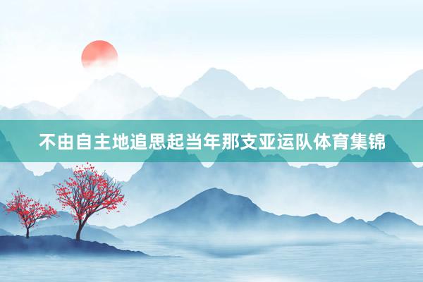不由自主地追思起当年那支亚运队体育集锦