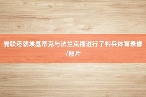 曼联还就埃基蒂克与法兰克福进行了构兵体育录像/图片