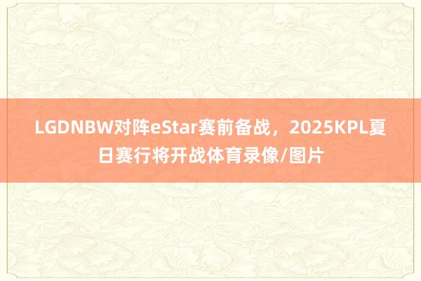 LGDNBW对阵eStar赛前备战，2025KPL夏日赛行将开战体育录像/图片