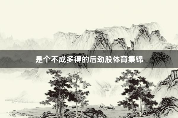 是个不成多得的后劲股体育集锦