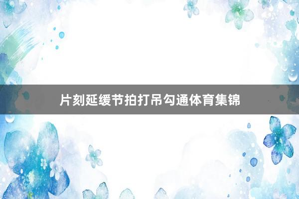 片刻延缓节拍打吊勾通体育集锦