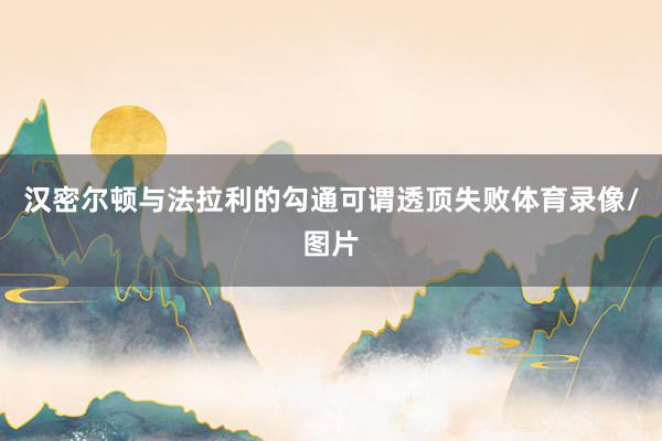 汉密尔顿与法拉利的勾通可谓透顶失败体育录像/图片