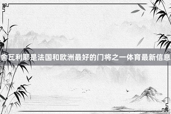 舍瓦利耶是法国和欧洲最好的门将之一体育最新信息