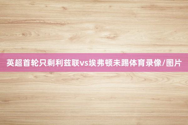 英超首轮只剩利兹联vs埃弗顿未踢体育录像/图片