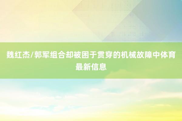 魏红杰/郭军组合却被困于贯穿的机械故障中体育最新信息