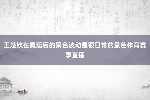 王楚钦在奥运后的景色波动是很日常的景色体育赛事直播