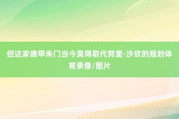 但这家德甲朱门当今莫得取代努里·沙欣的规划体育录像/图片