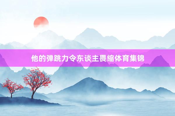 他的弹跳力令东谈主畏缩体育集锦