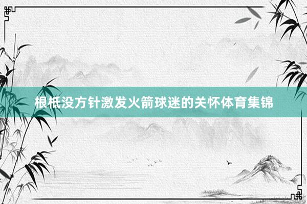 根柢没方针激发火箭球迷的关怀体育集锦