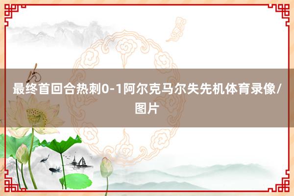 最终首回合热刺0-1阿尔克马尔失先机体育录像/图片